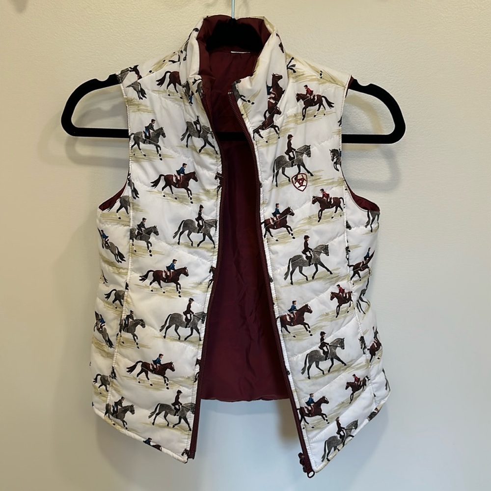 Ariat girls horse vest - reversible